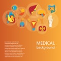 Concept of medical background. Human anatomy