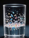 Microplastics Or Tiny Plastic Particles In A Glass Of Water, Drinking Water Contaminated With Microplastics, Microp. Generative AI