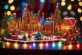 Miniature Santa s Workshop Playsets A World of Festive Delight.AI Generated Royalty Free Stock Photo