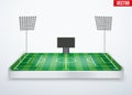 Concept of miniature tabletop football stadium