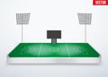 Concept of miniature tabletop lacrosse stadium