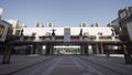 Concept of modern architecture. Action. Outdoor view of a beautiful building of Russian Academy of Sciences Presidium