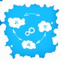 Concept of modern cloud technologies Royalty Free Stock Photo