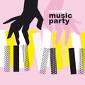 Concept modern music poster vector illustration