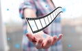 Concept of movies, video and cinema Royalty Free Stock Photo