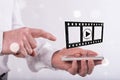 Concept of movies, video and cinema Royalty Free Stock Photo