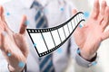 Concept of movies, video and cinema Royalty Free Stock Photo