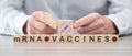 Concept of mRNA vaccines Royalty Free Stock Photo