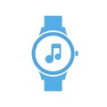 Concept music smart technology, smartwatch, watch icon