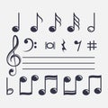 Music tune icons