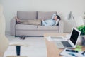 Concept of necessity of having a rest while working. Tired exha Royalty Free Stock Photo