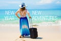 Concept of new adventures in New Year Royalty Free Stock Photo