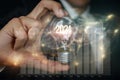 The concept of new ideas in the new year 2024 in business