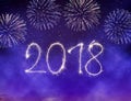 Concept of New Year 2018. Royalty Free Stock Photo