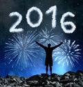 Concept New Year 2016. Royalty Free Stock Photo