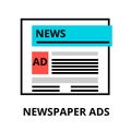 Concept of newspaper advertistement