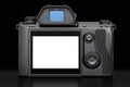 Concept of nonexistent DSLR camera isolated on a black background. Royalty Free Stock Photo