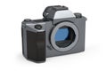 Concept of nonexistent DSLR camera isolated on a white background. Royalty Free Stock Photo