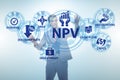 Concept of NPV - Net Present Value Royalty Free Stock Photo