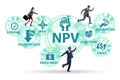 Concept of NPV - Net Present Value Royalty Free Stock Photo