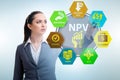 Concept of NPV - Net Present Value Royalty Free Stock Photo