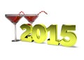 Concept ofNew Year's toast 2015