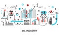 Concept of oil indusrty Royalty Free Stock Photo