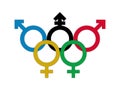 Concept olympic games flag LBGT color circle symbol rings