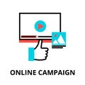Concept of online campaign Royalty Free Stock Photo