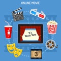 Online movie concept