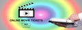 Concept of online movie tickets buying