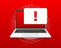 Concept operating system error warning for web page on screen computer. 404 error web page. Error warning window Royalty Free Stock Photo