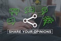 Concept of opinions sharing Royalty Free Stock Photo