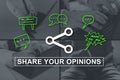 Concept of opinions sharing Royalty Free Stock Photo