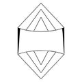 Crystalline Logo concept for company, logo framework for company Royalty Free Stock Photo