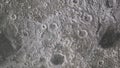 Concept 8-P1 Scenery of Realistic Moon Surface from Space with Asteroid Impact Craters