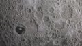 Concept 20-P1 Scenery of Realistic Moon Surface from Space with Asteroid Impact Craters Royalty Free Stock Photo