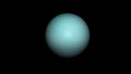 Concept 3-P1 View of the Realistic Planet Uranus without Rings from Space Royalty Free Stock Photo