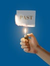 Concept Parting with the past. Royalty Free Stock Photo