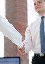 Closeup. business handshake.business background. Royalty Free Stock Photo