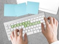 Passive Income concept on green keyboard button. Royalty Free Stock Photo