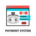 Concept of payment system icon