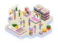 Modern Isometric Illustration design - Data Analysis