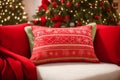 Personalized Christmas Cushion Covers Adding a Personal Touch to Your Holiday Decor.AI Generated