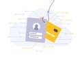 Concept of phishing attack. Cyber crime - hacking and stealing personal data and money Royalty Free Stock Photo