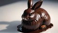 Photo Of A Bunnyshaped Chocolate Confectionery, Easter. Generative AI Royalty Free Stock Photo