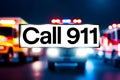 A concept photo of Call 911, an emergency management Royalty Free Stock Photo
