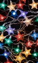 Photo Of Christmas Tangled Christmas Lights In A Bo. Generative AI