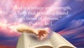 bible open holy book power clouds sky god jesus christ jehovah heaven kingdom sun Royalty Free Stock Photo