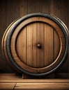 Photo Of 3D Beer Barrel Wooden Texture Background. Generative AI Royalty Free Stock Photo